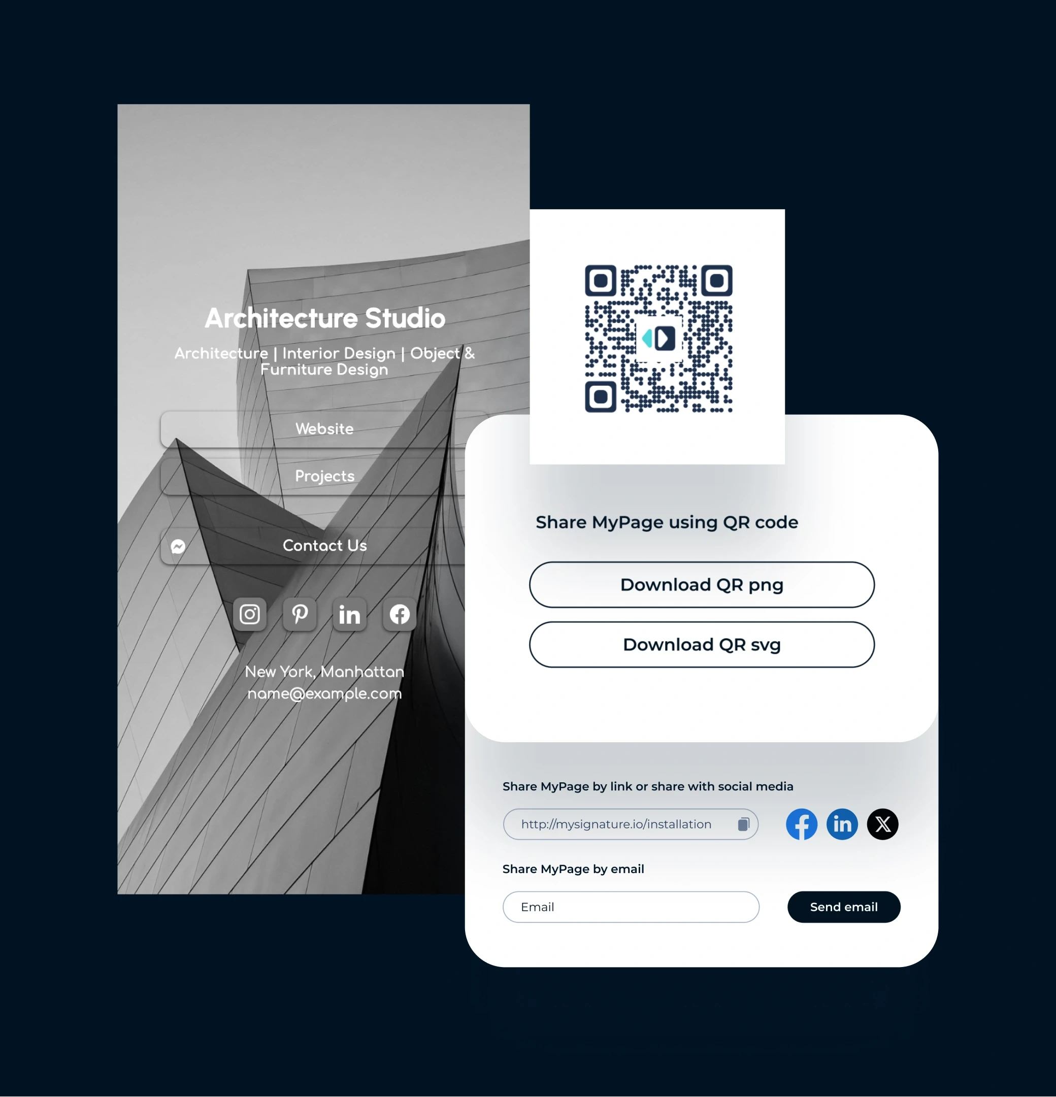 Digital business card in your pocket